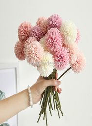 Букет из искусственных цветов, шелковый цветочный шар одуванчика, искусственные цветы, сделай сам, украшение для дома, подарки на день Святого Валентина DD5561842