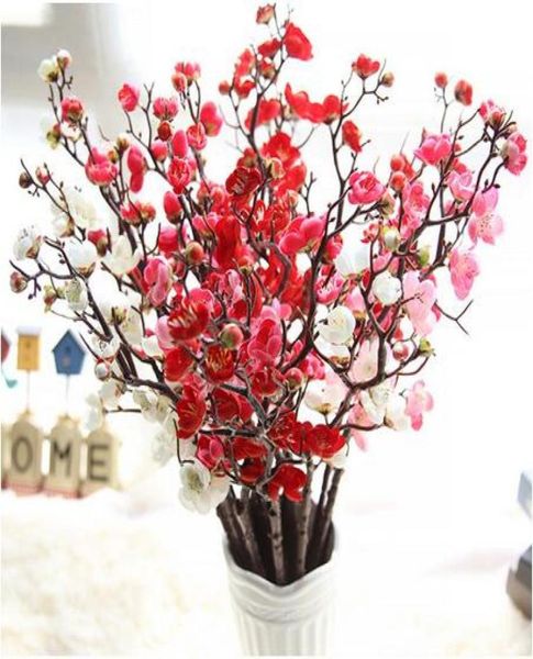 Flor artificial Cherry Spring Plum Peach Blossom Rama 60cm Brote de flores de flores de seda para la fiesta de bodas Decoraciones GB5378303838