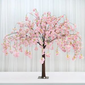 Fleur artificielle cerisier artificiel souhaitant arbre centres de table de mariage décor jardin hôtel centre commercial décor à la maison fenêtre affichage 55