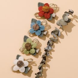 Pinces à cheveux à fleurs artificielles pour bébés filles, épingles à cheveux, Barrette à fleurs artificielles, épingles de sécurité, accessoires pour cheveux d'enfants