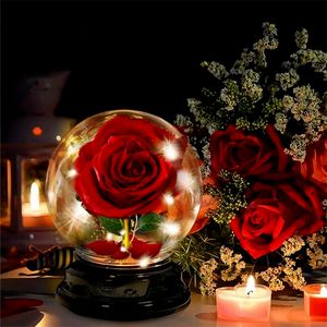 Kunstbloem Rose Glass Schaduw Licht Little Prince Nieuwe Vreemde Creative Gift Christmas Cross-Border Gifts 49612