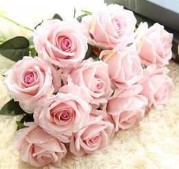 Kunstbloem Rose Zijden Bloemen Real Touch Peony Marrige Decoratieve Bloem Bruiloft Decoraties Kerstdecoratie 13 Kleuren GB863