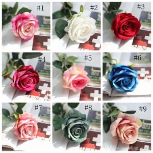 Fleur Artificielle Rose Fleurs De Soie Real Touch Pivoine Marrige Fleur Décorative Décorations De Mariage Décor De Noël 13 Couleurs YW1063 LL