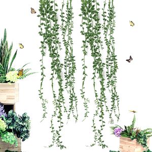 Guirlande de fleurs artificielles en PU, fausse larme d'amant, plante murale verte suspendue, couronne de jardin succulente, décor de fête à domicile, de mariage