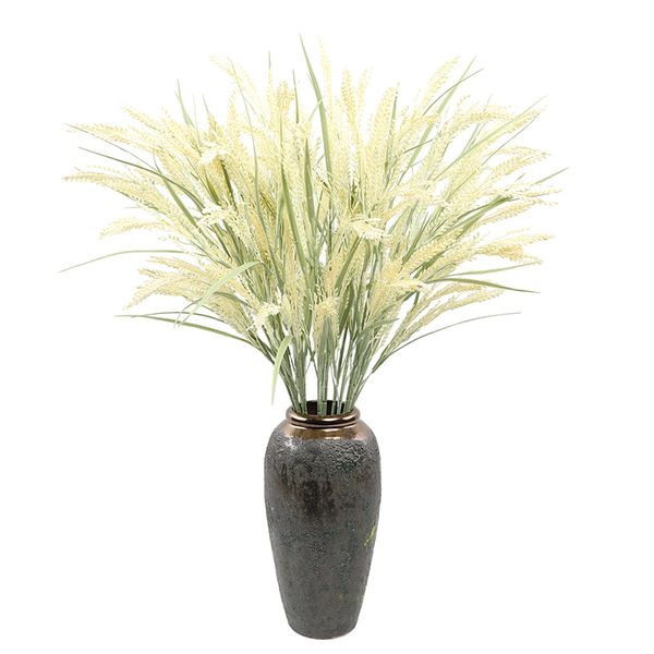 Fleur artificielle traque de blées artificielles plante en plastique oreille dorée du riz plante de flores artificielles pour décoration de mariage à la maison
