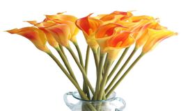 fleur artificielle toute la maison Fleurs décoratives grande taille Real Touch PU Calla lily Hand Feel Flores Artificiais pour mariage Dec6982747