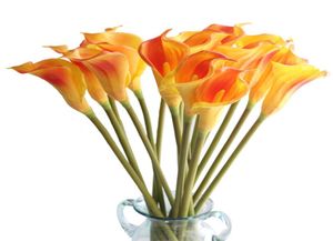 fleur artificielle toute la maison Fleurs décoratives grande taille Real Touch PU Calla lily Hand Feel Flores Artificiais pour le mariage Dec2737696