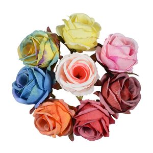 Flores artificiales 50 piezas de rosas falsas polvorientas de aspecto real para ramos de boda de bricolaje Ducha nupcial Centros de mesa florales Decoraciones de mesas de fiesta