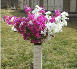 Kunstbloemen grote kersenbloesem 46 inch / 120 cm lange bougainvillea speetabilis kan worden gebruikt voor decoratieve bruiloft tuin en winkelcentrum SF011