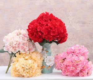 Fleurs artificielles pas cher soie hortensia bouquet de mariée mariage maison nouvel an accessoires de décoration pour vase arrangement de fleurs GB508