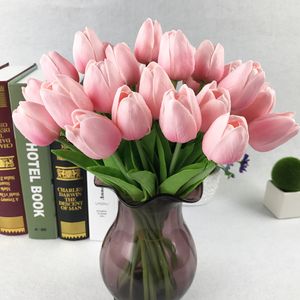 Fleurs artificielles fausses fleurs petite tulipe bouquet de mariage fleurs de mariage pu et plastique fleur décoration fête et mariage