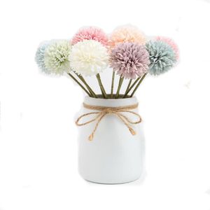 Kunstbloemen Faux Ball Chrysant Boeket Bloemen Bruidsboeket voor Huis Tuin Feest Bruiloft Decoratie