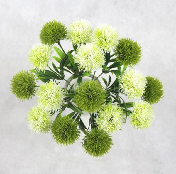 Fleurs artificielles vert réel toucher pissenlit fausses plantes de Simulation fleur en plastique maison décoration de mariage longueur 25 cm DB690