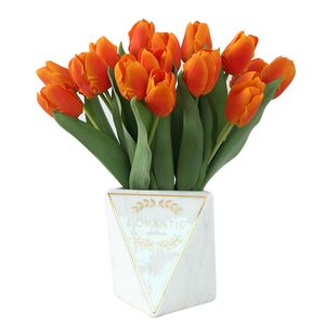 Fleurs artificielles tulipe en soie au toucher pour la décoration de la maison plantes et fleurs émulationnelles