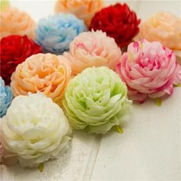 Têtes de fleurs artificielles Hortensia Peony Flower Heads Silk Flowers Artificial Flowers Mur pour la décoration de mariage Wall214k