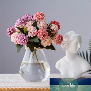 Fleurs artificielles hortensia, petite fleur en soie de haute qualité, fausse fleur pour maison, hôtel, bricolage, décoration de mariage, accessoire de couronne de fleurs