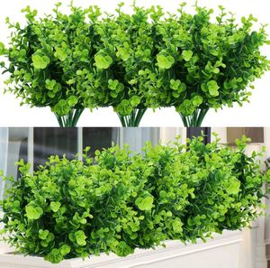 Kunstbloemen planten Lange stam Plastic Perzische eucalyptus blad viskruid Huiskantoor Tafel Centerpieces Garden Decoratie