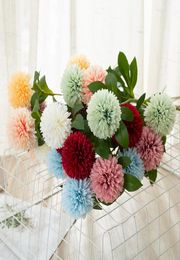 Fleurs artificielles table tennis chrysanthemum décorations intérieures fleur arrangement de décoration de mariage fleur fleur artificiel d9150931