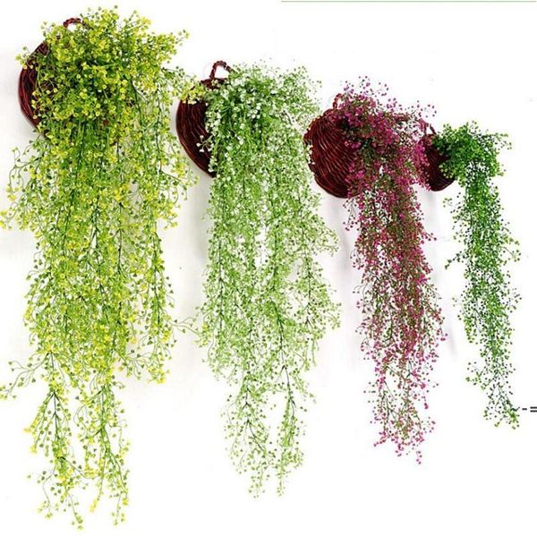 Fleurs artificielles vigne feuille de lierre soie suspendue vigne fausse plante plantes artificielles guirlande verte maison décoration de fête de mariage GCB15022