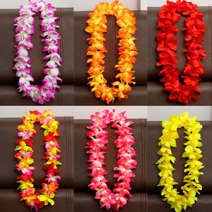 Fleurs Artificielles Guirlande Décoration De Fête Fleur Hawaïenne Leis De Mariage Anniversaire De Noël Fournitures Guirlande Fleur Collier SN964
