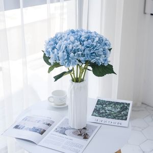 Flores artificiales Plantas Hydrangea Ramo de Hydrange Bouquet For Home Garden Crafts Navidad Gifts Gifts Wedding Decorative Flowers Y201020