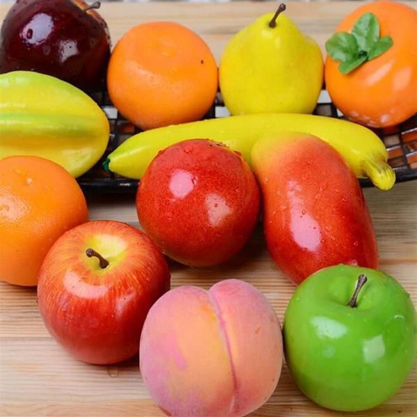 Fruta artificial FUMA FALSA BPPLE BPPLE LEAMON PEACH ORANANJE DIY PLASTRA FRUSA ARTIFICAL ACCESORIOS DE DIARSE POGRACIONES PRO283X