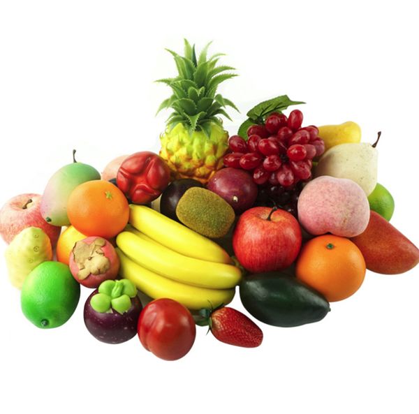 Fruits artificiels en plastique faux fruits Simulation fausses pêches poire cuisine semblant fruits photographie accessoires