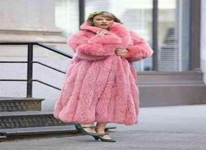 manteau de fourrure artificielle rose femmes 039
