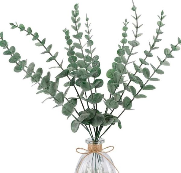 Artificielle Or Eucalyptus Branche Tige Plantes Artificielles pour L'automne Décoration De La Maison De Mariage Arrangement De Fleurs Verdure