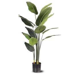 Kunstmatige groene plant tropische plastic bananenboom grote palmschildpad bamboe indoor pot hotel woonkamer huisdecoratie