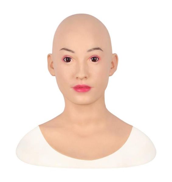 Forme artificielle de la peau humaine Formes de sein en silicone réaliste Crossdressher Discurgurement Réparation de silicone Masque Halloween F9722491