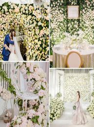 Mur de fleurs d'hortensia artificielles 4060cm, décoration de noël, toile de fond de photographie, décoration de mariage romantique, fourniture de fête florale3877899