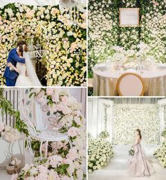 Mur de fleurs d'hortensia artificielles 4060cm, décoration de noël, toile de fond de photographie, décoration de mariage romantique, fourniture de fête florale6387992