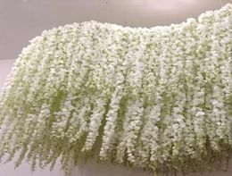 Hortensia artificiel Wisteria Fleur pour la simulation de bricolage Arc arc de rotin rotin suspendu décoration de fête à la maison fausse fleur 6635255