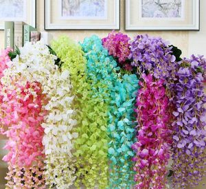 Kunstmatige klimopbloemen zijden bloemen Wisteria Vine bloem rattan voor bruiloft centerpieces Decorations Bouquet Garland Home Ornament 6445479