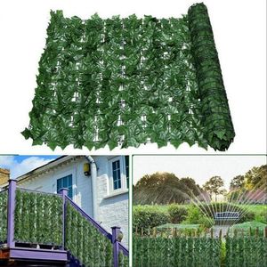 Rouleau de criblage de clôture de jardin à feuilles artificielles, protection contre la décoloration UV, mur de confidentialité, aménagement paysager, panneau de lierre, couronnes de fleurs décoratives 2396