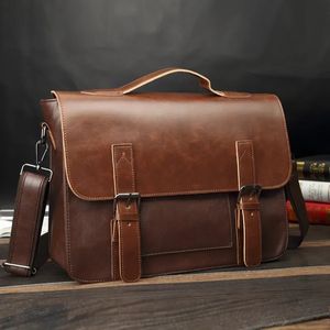 Kunstleer Zakelijke handtas Laptopaktentassen voor heren Casual Messenger-schoudertassen 240313