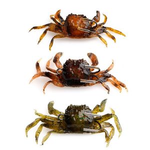 Leurres de crabe de pêche de poisson doux appâts artificiels avec des crochets pointus Simulation leurre d'eau salée outil d'accessoire de matériel de pêche