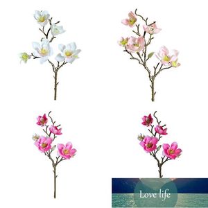 Fleurs de magnolia artificielles fleur de simulation pour fête de mariage jardin maison chambre table bureau décoration couronnes décoratives prix d'usine conception experte