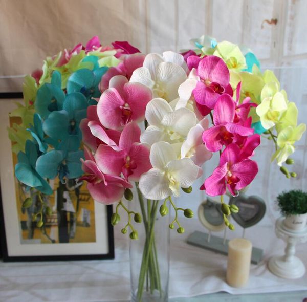 Décorations de mariage de fleur d'orchidée artificielle papillon orchidée vraie touche fleur artificielle pour la décoration de mariage à la maison