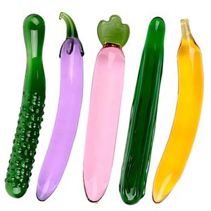 Pénis artificiel godes réalistes forme de fruit légume Plug Anal stimulateur de Clitoris pas de vibrateur jouets sexy pour femme boutique