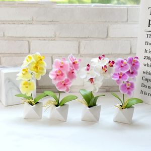 Phalaenopsis artificiel en pot mini-orchidées fausses plantes en pot de fausses fleurs