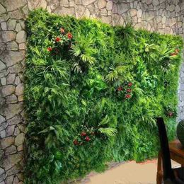Kunstmatige plant gazon DIY achtergrond muur simulatie gras blad bruiloft woondecoratie groen groothandel tapijt turf kantoor decor 210624