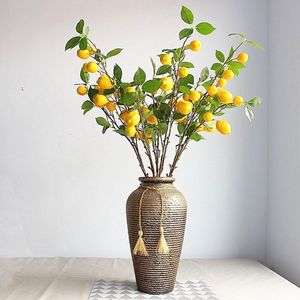 Plante artificielle citronnier avec branches de fruits magasin salon décoration plante décoration jardin décoration pas de Vase T200509235N