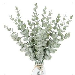 Plantes artificielles feuilles d'eucalyptus Branches de feuilles vertes pour la maison jardin décoration de mariage Bouquet de fleurs pièce maîtresse