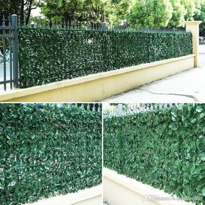 Plantes artificielles décor de clôture jardin jardin pour la maison Mur d'aménagement paysager de fond vert décoration artificielle de feuille de feuille Net305f