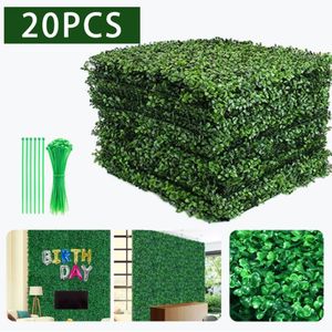 Plantes artificielles herbe mur toile de fond décoration buis haie panneaux pour intérieur extérieur maison jardin balcon décor fête de mariage 240323