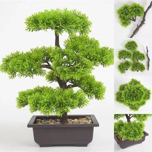 Kunstmatige planten dennenbonsai kleine boom pot nepbloemen pot ornamenten voor woningdecoratie el tuin 240325