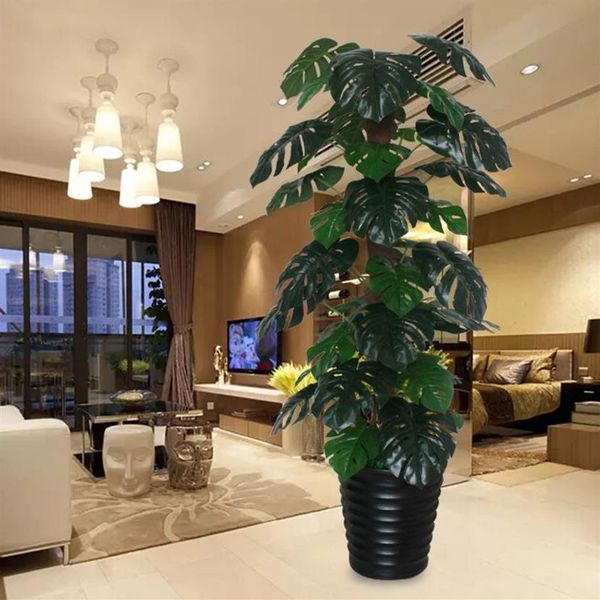 Árbol de plantas artificiales, árbol falso de 150cm, tortuga, sala de estar interior, bonsái, decoración de flores falsas, plantas artificiales, 248v