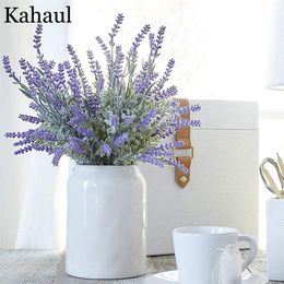 kunstmatige plastic lavendel bloemen boeket provence decoratie nep plant zijden bloem voor bruiloft thuis tafel centerpieces decor240W